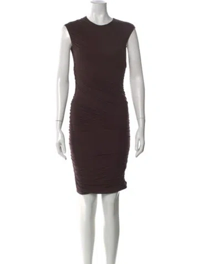 Pre-owned Agolde Crew Neck Mini Dress W/ Tags In Brown
