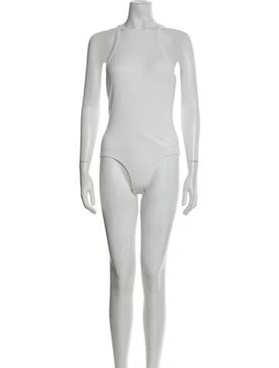 Pre-owned Agolde Crew Neck Romper In White