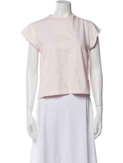 Pre-owned Agolde Crew Neck Short Sleeve Crop Top W/ Tags In Pink