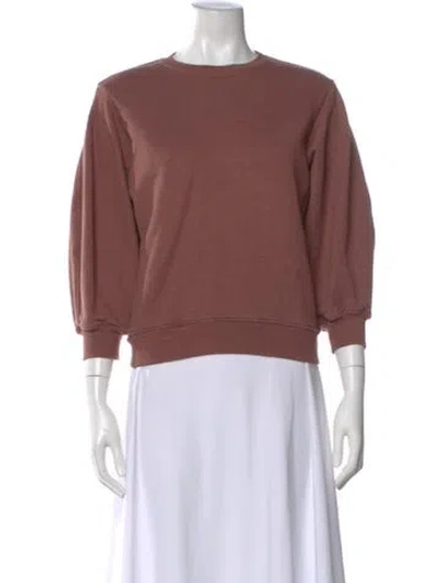 Pre-owned Agolde Crew Neck Short Sleeve Sweatshirt In Brown