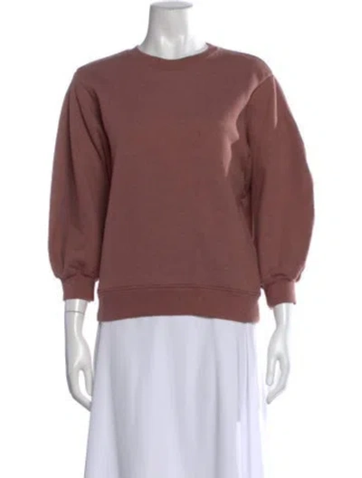 Pre-owned Agolde Crew Neck Short Sleeve Sweatshirt In Brown
