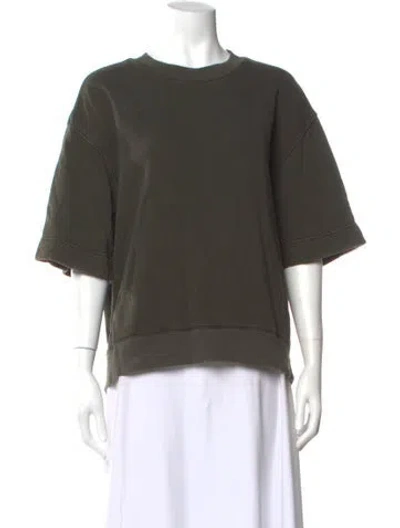Pre-owned Agolde Crew Neck Short Sleeve Sweatshirt In Green
