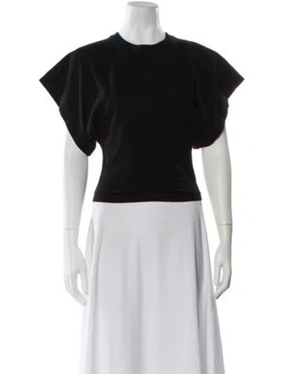 Pre-owned Agolde Crew Neck Short Sleeve Top In Black