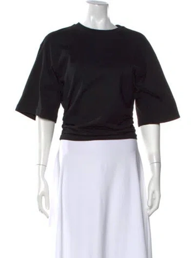 Pre-owned Agolde Crew Neck Short Sleeve Top In Black