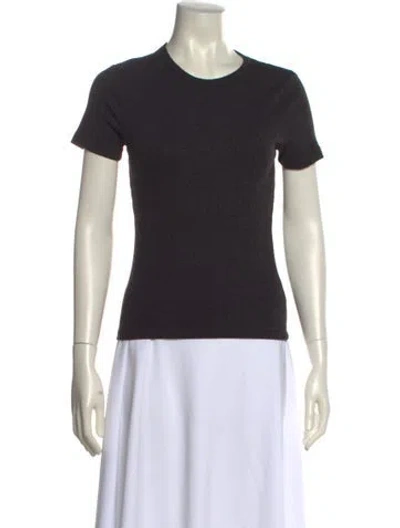 Pre-owned Agolde Crew Neck Short Sleeve T-shirt In Black