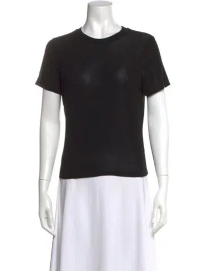 Pre-owned Agolde Crew Neck Short Sleeve T-shirt In Black