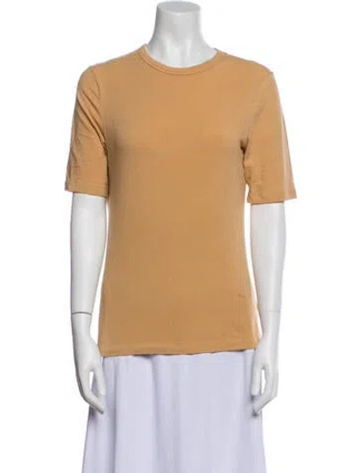 Pre-owned Agolde Crew Neck Short Sleeve T-shirt In Brown