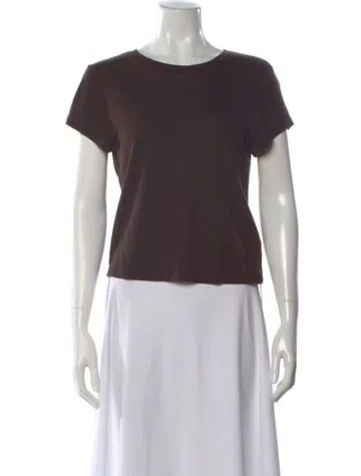 Pre-owned Agolde Crew Neck Short Sleeve T-shirt In Brown