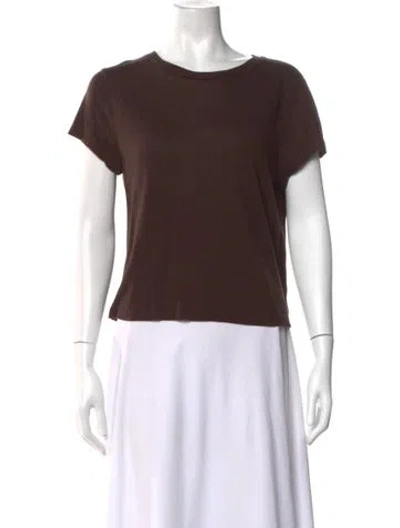Pre-owned Agolde Crew Neck Short Sleeve T-shirt In Brown