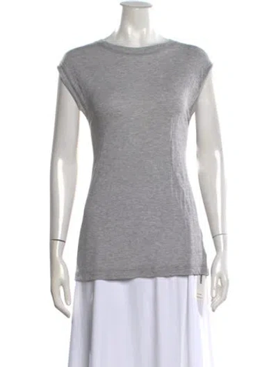 Pre-owned Agolde Crew Neck Short Sleeve T-shirt In Gray