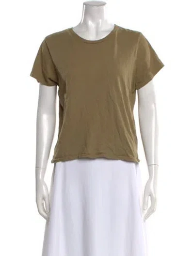Pre-owned Agolde Crew Neck Short Sleeve T-shirt In Green