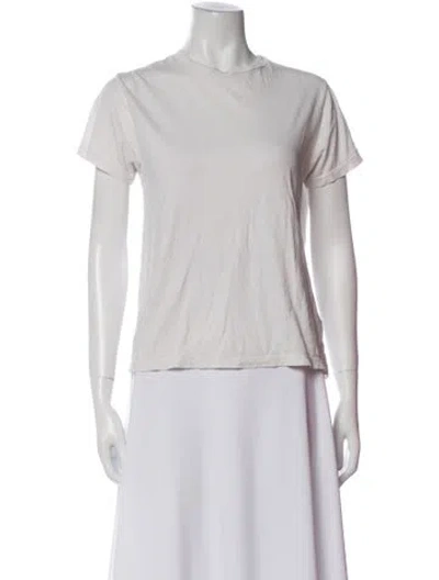 Pre-owned Agolde Crew Neck Short Sleeve T-shirt In Neutral