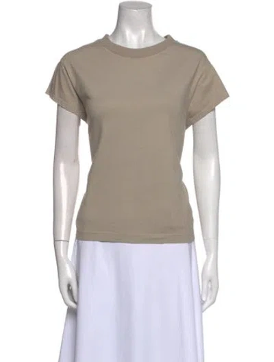 Pre-owned Agolde Crew Neck Short Sleeve T-shirt In Neutral