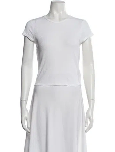 Pre-owned Agolde Crew Neck Short Sleeve T-shirt In Neutral