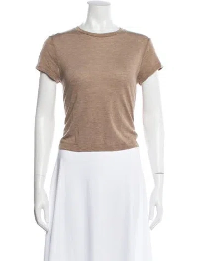 Pre-owned Agolde Crew Neck Short Sleeve T-shirt In Neutral