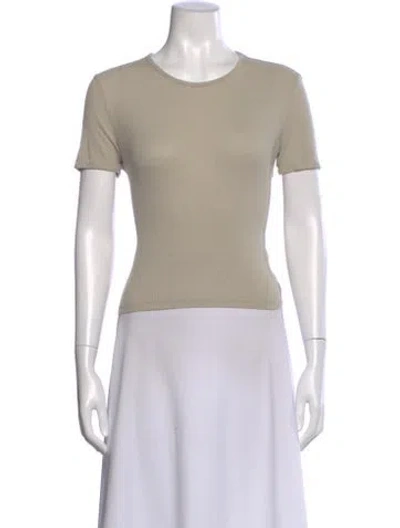Pre-owned Agolde Crew Neck Short Sleeve T-shirt In Neutral