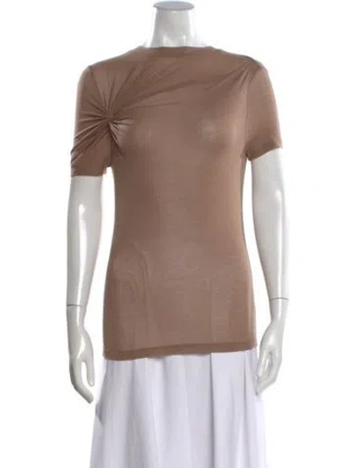 Pre-owned Agolde Crew Neck Short Sleeve T-shirt In Neutral