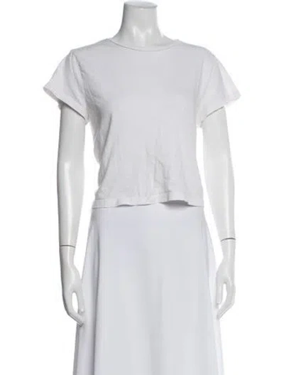Pre-owned Agolde Crew Neck Short Sleeve T-shirt In Neutral