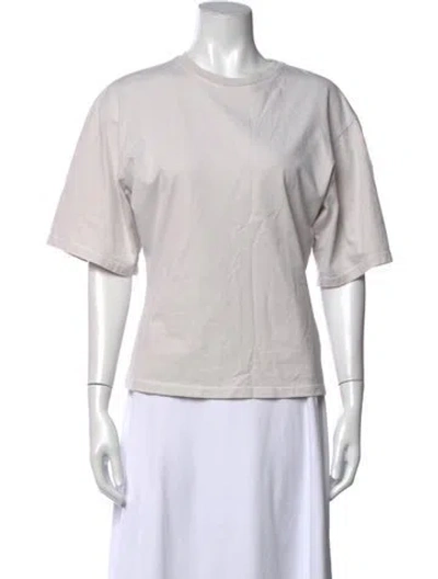 Pre-owned Agolde Crew Neck Short Sleeve T-shirt In Neutrals