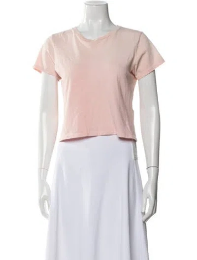 Pre-owned Agolde Crew Neck Short Sleeve T-shirt In Pink