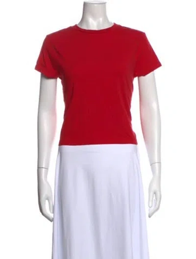 Pre-owned Agolde Crew Neck Short Sleeve T-shirt In Red