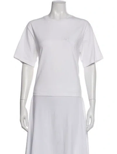 Pre-owned Agolde Crew Neck Short Sleeve T-shirt In White