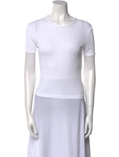 Pre-owned Agolde Crew Neck Short Sleeve T-shirt In White