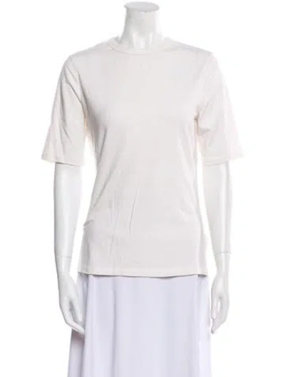 Pre-owned Agolde Crew Neck Short Sleeve T-shirt In White