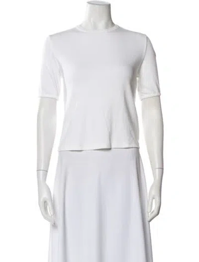 Pre-owned Agolde Crew Neck Short Sleeve T-shirt In White