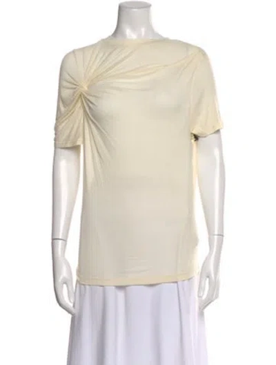 Pre-owned Agolde Crew Neck Short Sleeve T-shirt In White