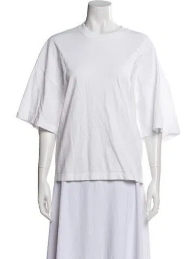 Pre-owned Agolde Crew Neck Short Sleeve T-shirt In White