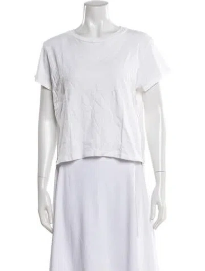 Pre-owned Agolde Crew Neck Short Sleeve T-shirt In White