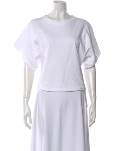 Pre-owned Agolde Crew Neck Short Sleeve T-shirt In White