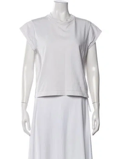Pre-owned Agolde Crew Neck Short Sleeve T-shirt In White