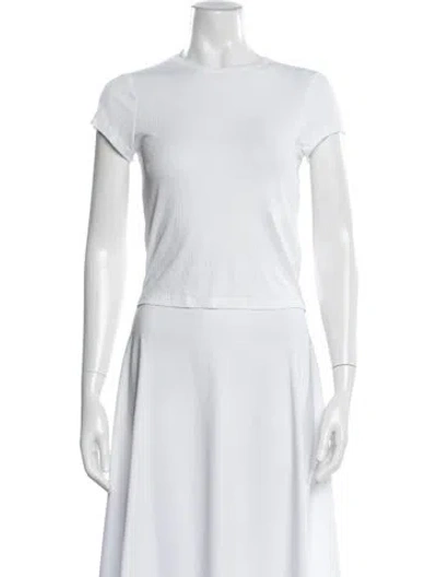 Pre-owned Agolde Crew Neck Short Sleeve T-shirt In White