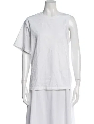 Pre-owned Agolde Crew Neck Short Sleeve T-shirt In White