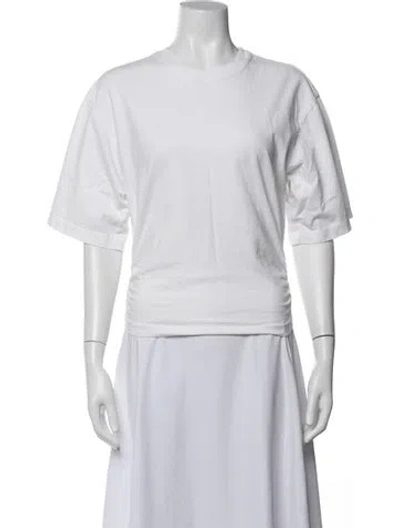 Pre-owned Agolde Crew Neck Short Sleeve T-shirt In White