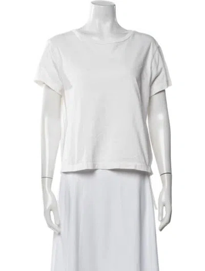 Pre-owned Agolde Crew Neck Short Sleeve T-shirt In White