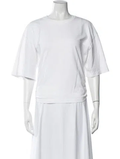 Pre-owned Agolde Crew Neck Short Sleeve T-shirt In White