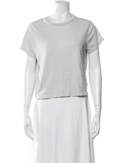 Pre-owned Agolde Crew Neck Short Sleeve T-shirt In White
