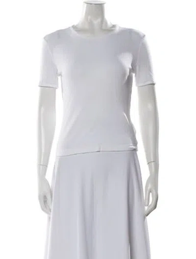 Pre-owned Agolde Crew Neck Short Sleeve T-shirt In White