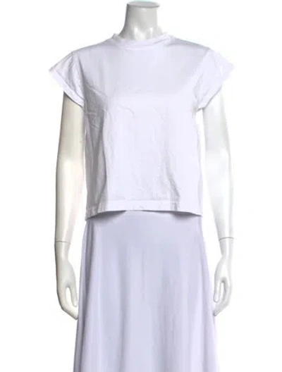Pre-owned Agolde Crew Neck Short Sleeve T-shirt In White
