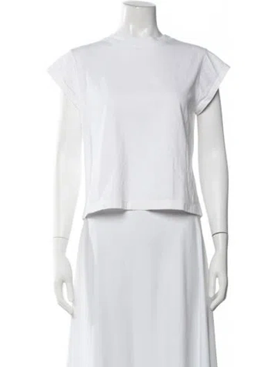 Pre-owned Agolde Crew Neck Short Sleeve T-shirt In White
