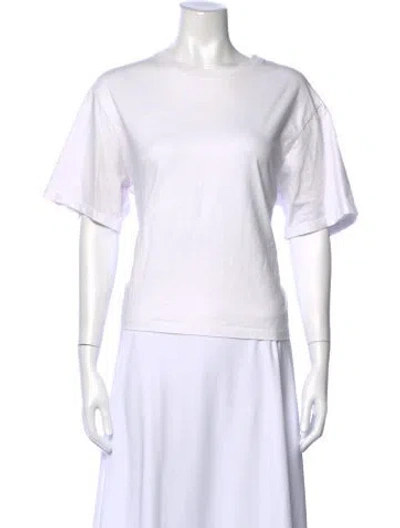 Pre-owned Agolde Crew Neck Short Sleeve T-shirt In White