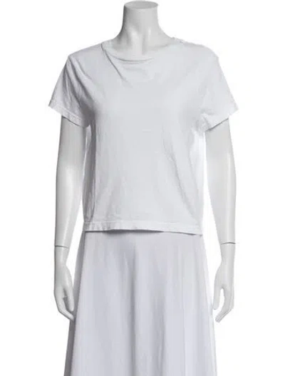Pre-owned Agolde Crew Neck Short Sleeve T-shirt In White