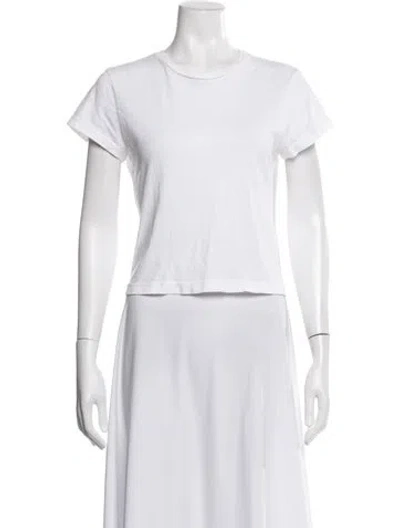 Pre-owned Agolde Crew Neck Short Sleeve T-shirt In White