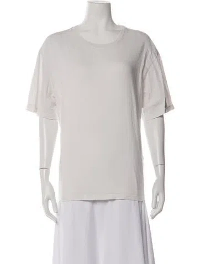Pre-owned Agolde Crew Neck Short Sleeve T-shirt In White