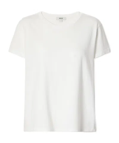 Agolde Crew Neck Short Sleeve T-shirt In White