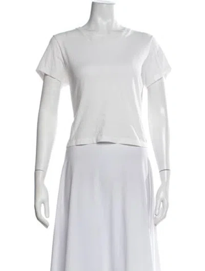 Pre-owned Agolde Crew Neck Short Sleeve T-shirt In White