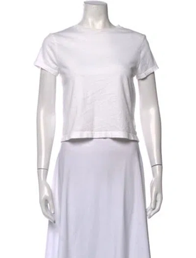 Pre-owned Agolde Crew Neck Short Sleeve T-shirt In White